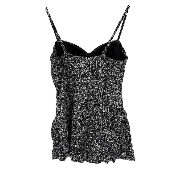 Love My Curves Polka Dot Swim Dress Bathing Suit Womens Size 16 Ruched Waist - Picture 5 of 8